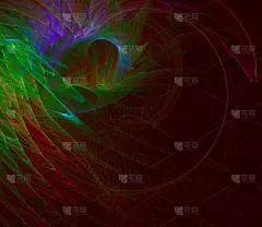 一幅暗红色的抽象画