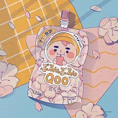 樱花粉治愈系壁纸，插画师 apricotmayor作品分享