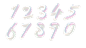 立体数字素材PNG