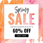 Spring Sale Poster - 7 Beautiful Text Masks - How to WOW with Images in Text #typography #diydesign #graphicdesign #pinterestmarketing #blogging #blogdesign #springsale #sale #poster