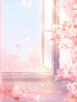 pink watercolor cherry blossom background, in the style of soft and dreamy atmosphere, windows vista, pipilotti rist, xiaofei yue, romantic use of light, rendered in cinema4d, delicate flowers