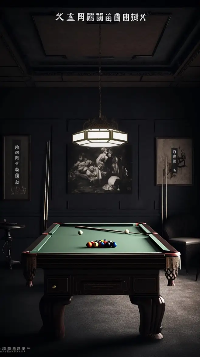 sistercai_One_billiard_hall_poster_discount_light_luxury_style_aa3fb901 ...