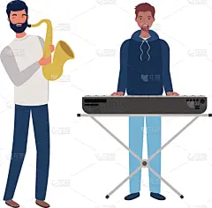 男人,音乐剧,乐器,白色背景,管弦乐队,乐队,交响乐团,传统节日,设备用品,萨克斯