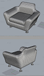 单人沙发家具犀牛模型3D模型obj模型