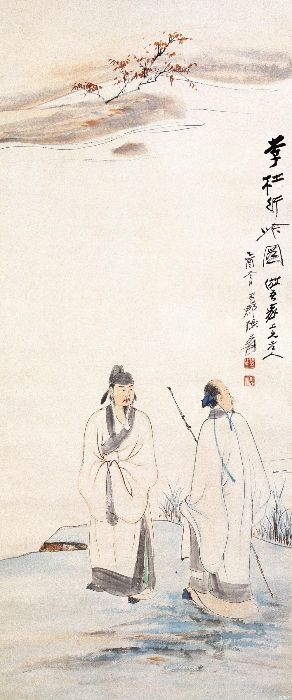 張大千 人物圖 张大千人物画赏析之十二