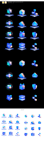 创意3D微立体可视化UI图标icon