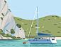 Le Parisien Magazine - Sardaigne : A serie of 7 illustrations I made to depict notable places in Sardinia for Le Parisien Magazine. 