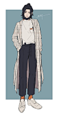 日系男生的服装搭配绘画参考！转需收藏！【灵… - 半次元 - ACG爱好者社区