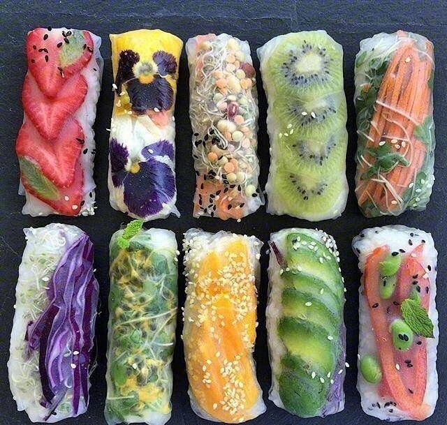 #美食控爱分享#  这么好看的越南春卷，...