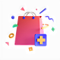 Add Bag 3D Icon