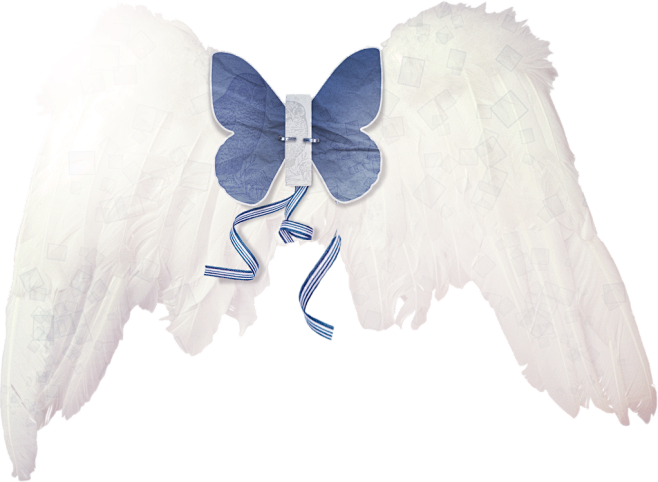 黑白色天使翅膀羽翼png影楼儿童摄影写真后期装饰合成设计ps素材