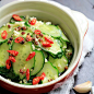 Simple Spicy Cucumber Salad with Garlic