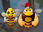 Game Character Design ios badbee illustration bugs game assets mascot character bee