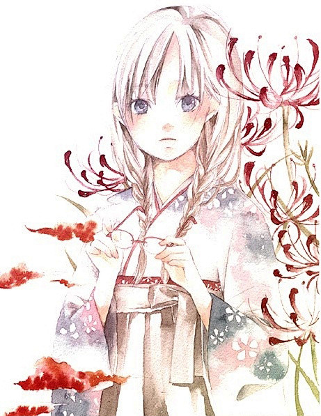 彼岸花 和风 意境 少女
