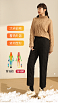 加厚羽绒裤女直筒保暖九分开叉2021冬季新款时尚休闲裤松紧腰棉裤-tmall.com天猫