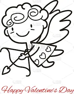 可爱的卡通丘比特