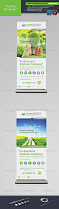 Green Energy Roll-Up Template - Signage Print Templates