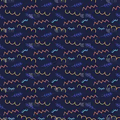 矢量插图无缝模式与涂鸦。