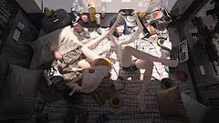 休息日 房间 少女 两个女孩子 睡衣 短裤 美腿 电脑 手机 二次元5k动漫壁纸 电脑壁纸-第1张