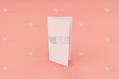 折叠的,白色,小册子,空白的,关闭的,三个物体,红色背景,贺卡,水平画幅,无人