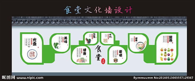食堂文化墙 餐厅文化墙