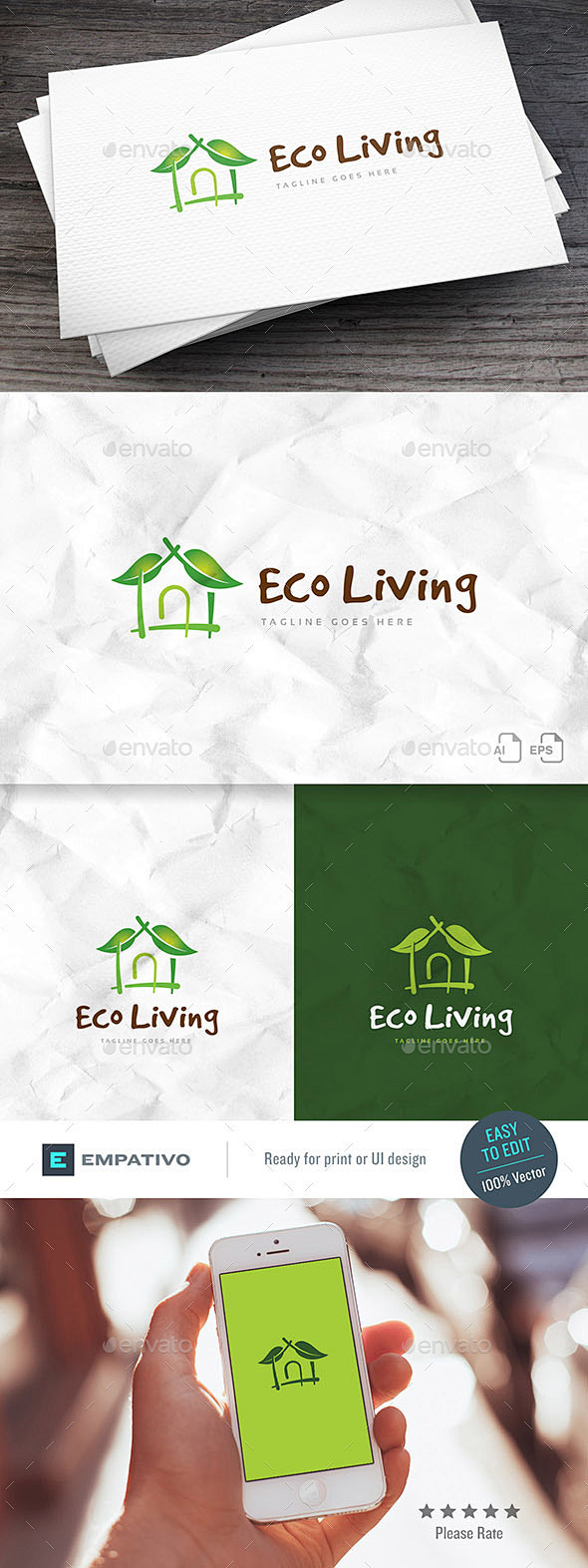 生态生活标志模板——建筑标志模板Eco ...