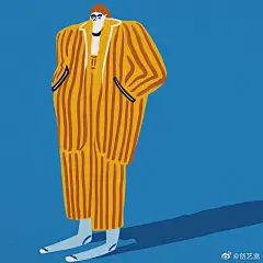 绘本插画超话 夸张”失调“的比例，让人物造型生动有趣。works by Visbii
#绘本# #角色设计# ​​​​