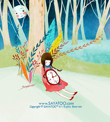 SAYATOO 插画《夜的童话》系列
