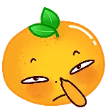 挖鼻橘子表情包动态贴纸