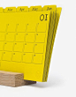 interaction we like / Calander / Yellow / paper / cue cards / at design binge