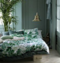 Amazon.com: Botanical Tropical Plants Bedding Duvet Cover Set Modern Emerald Green Jungle Leaves Branches Floral Print 100-percent Cotton (Queen, Green): Bedding & Bath