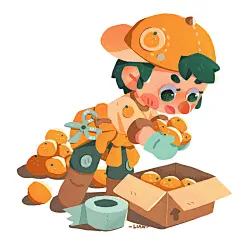 果蔬农场-系列小场景插画儿童插画Lian利安 - 原创作品 -  