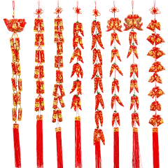 2020鼠年新年红辣椒串挂件红红火火春节过年装饰用品福袋小鞭炮串-tmall.com天猫