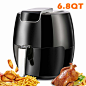 Amazon.com: yesparn Air Fryer XL 6.8QT, 1800W Fast Cook Electric Hot Air Fryers Oven Oilless Cooker with LCD Digital Touchscreen, 8 Cooking Presets, Preheat & Nonstick Basket for Fast Healthier Fried Food, 2-Year Warranty, Black: Kitchen & Dining