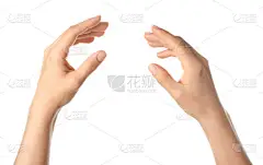 在白色背景上的美丽女性手