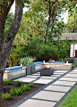 Hyde Park Getaway Firepit contemporary-landscape