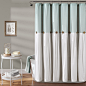 Lush Decor Linen Button Shower Curtain