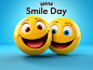 PSD world laughter day and world smile day background