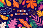autumn leaves autumn vector visual identity Brand Design Advertising  Social media post post banner flyer