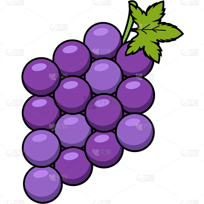 果蔬通用-描边插画多品类水果图标