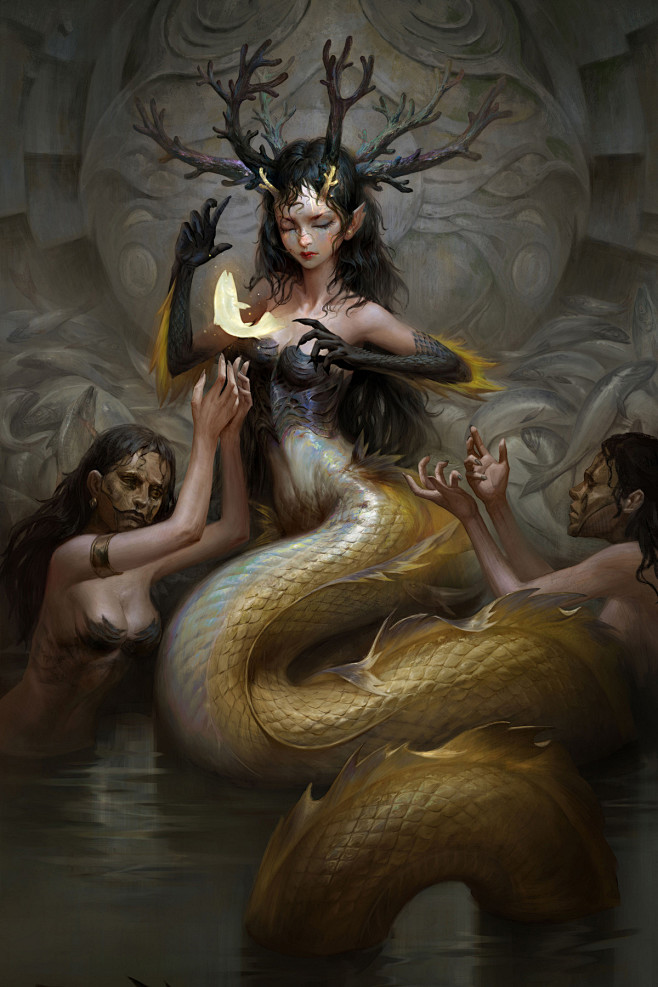 山海經-龍身人面神：凡《南次三經》之首，...