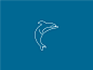 海豚徽标图形设计身份品牌动物插图线条海豚标记符号