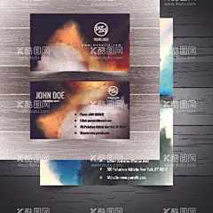 水彩晕染商务卡片  - 源文件下载【酷图网】水彩,木纹,商务,名片,卡片,地址,eps,ai,矢量,高清图片,素材,