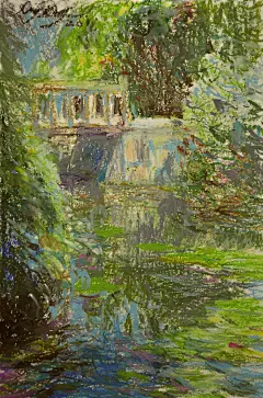 油画棒作品 [小桥](900×1362)