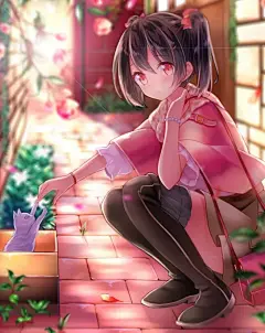 #二次元# 美女卡通女生少女头像壁纸高清手绘插画动漫素材 @宇飞视觉