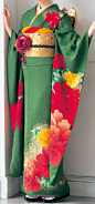 Furisode - one of my favorite Furisode kimono, this in green