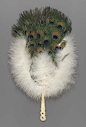 古董羽扇丨十九世纪，中国出口欧洲的羽毛手扇，先收藏于MFA Boston博物馆 ​​​​