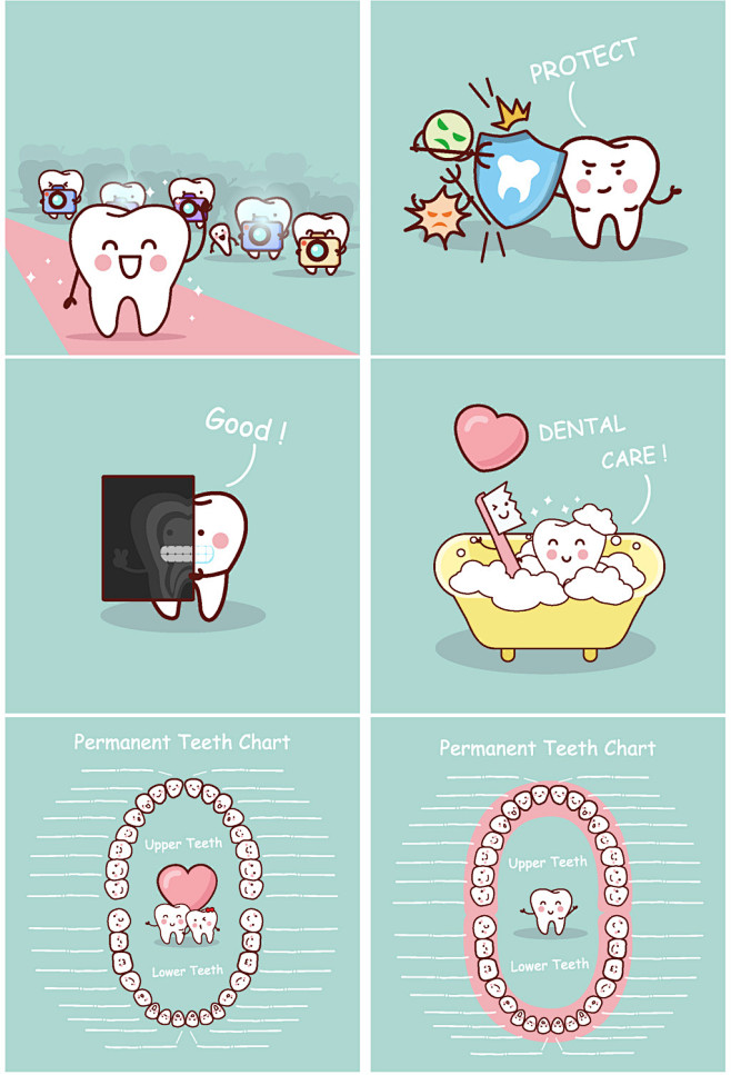 牙齿卡通