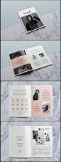 极简主义橘粉色女性风格画册设计 [36] B-平面设计