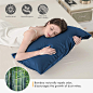 Amazon.com: Cooling Bamboo Pillowcases Queen Pillow Cases Set of 2 Breathable Cool Ultra Soft Silky Moisture Wicking Material,2 Pack,Navy Blue,20x30 inches : Home & Kitchen